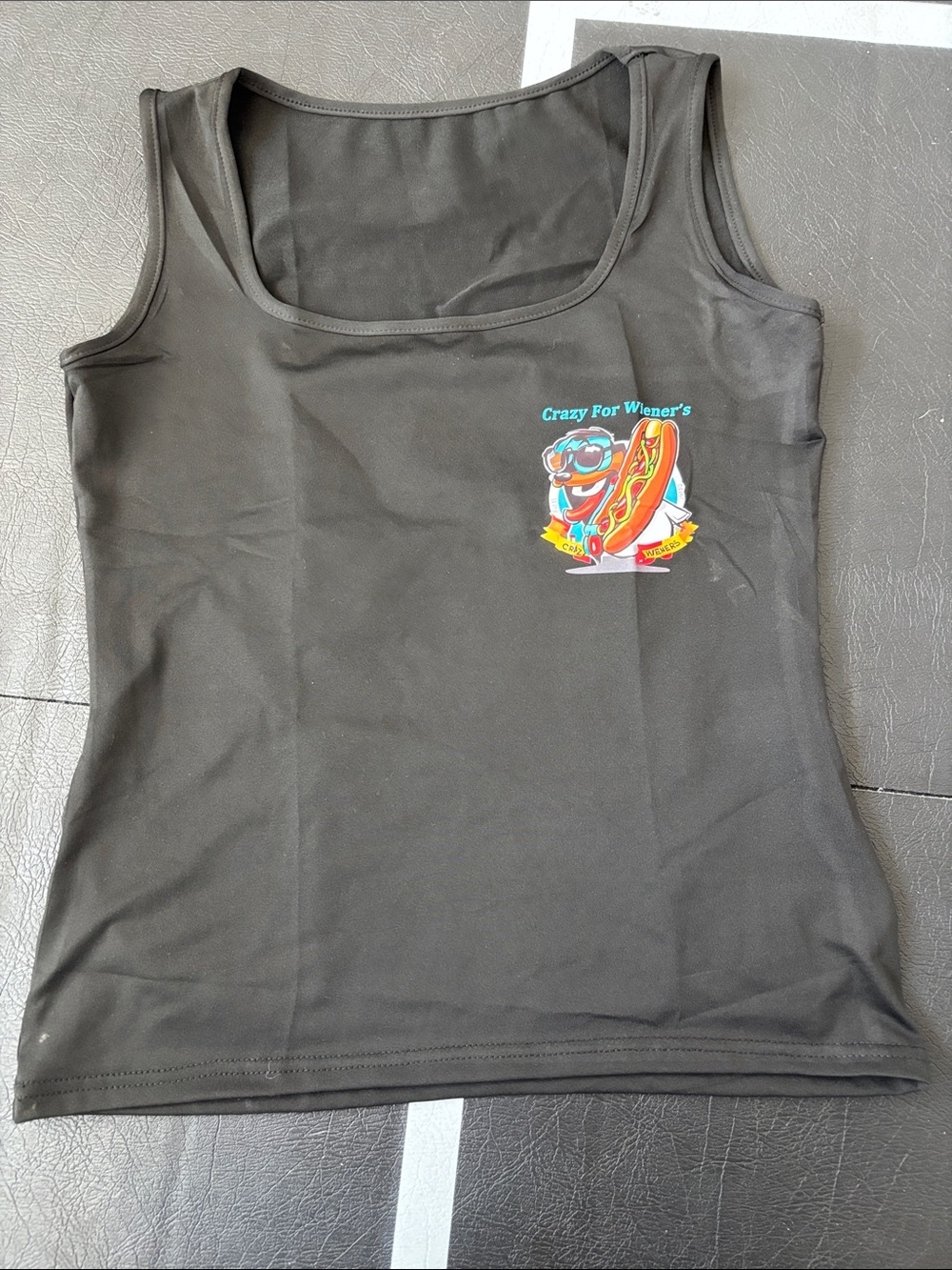 Black Graphic Tank Top - Crazy For Wiener's